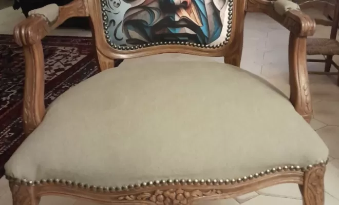 Vente de 2 fauteuils style Louis XV refaits entièrement à neuf, pièces uniques sur Corte, Corte, Les petits fauteuils