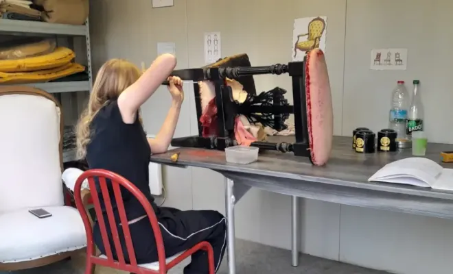 Cours de tapisserie d'ameublement traditionnel avec semences et crin, Prunelli-di-Fiumorbo, Les petits fauteuils